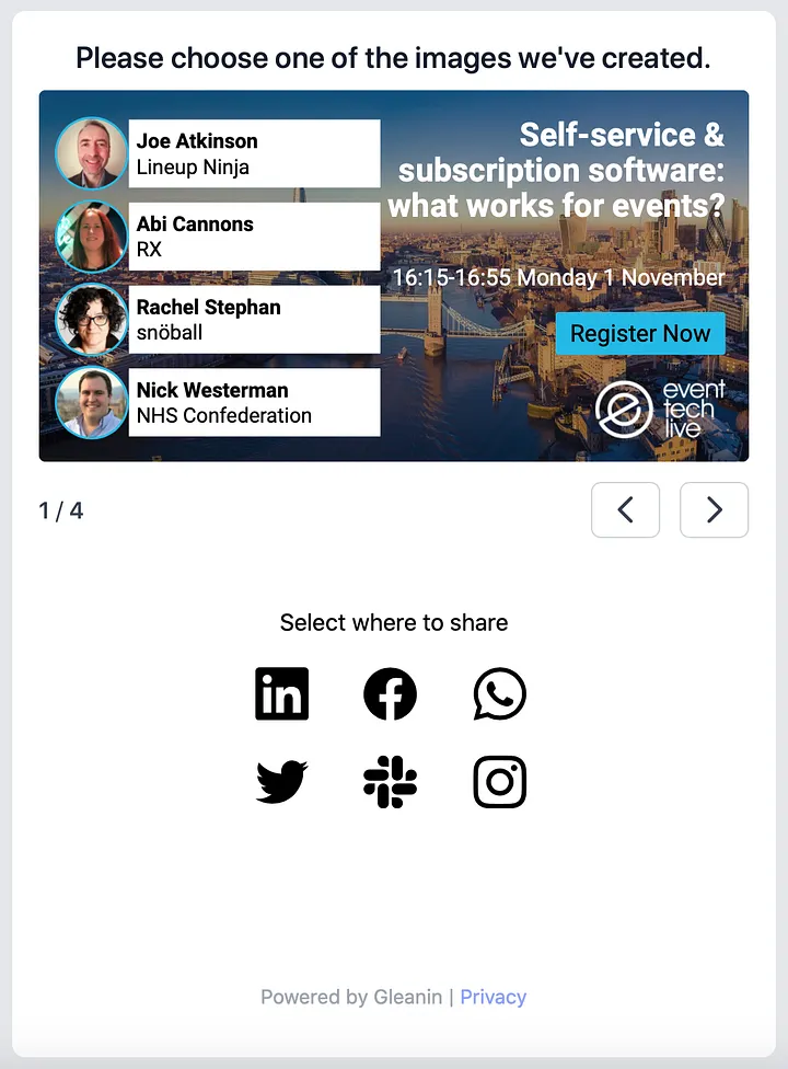 A speakers asset page