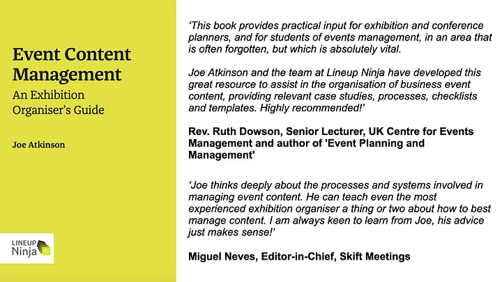 Available Now: Our e-Book on Event Content Management