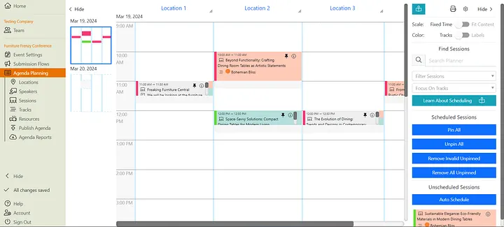 Fixed time agenda board image