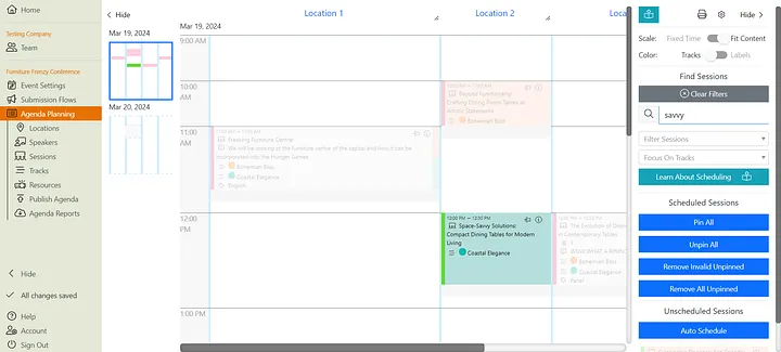 Search agenda board image