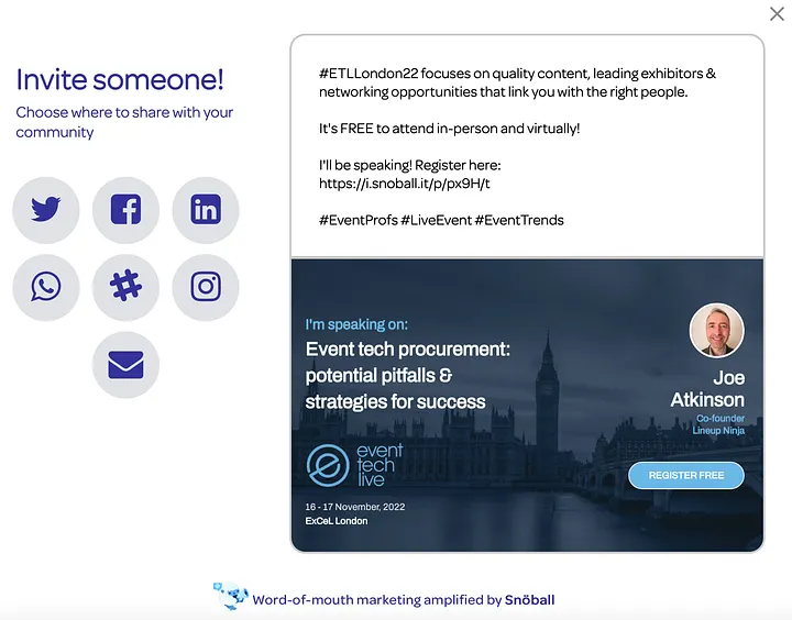 Auto-generated social post in Snöball image